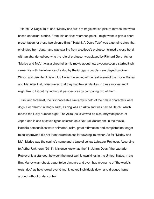 compare and contrast essay about dogs